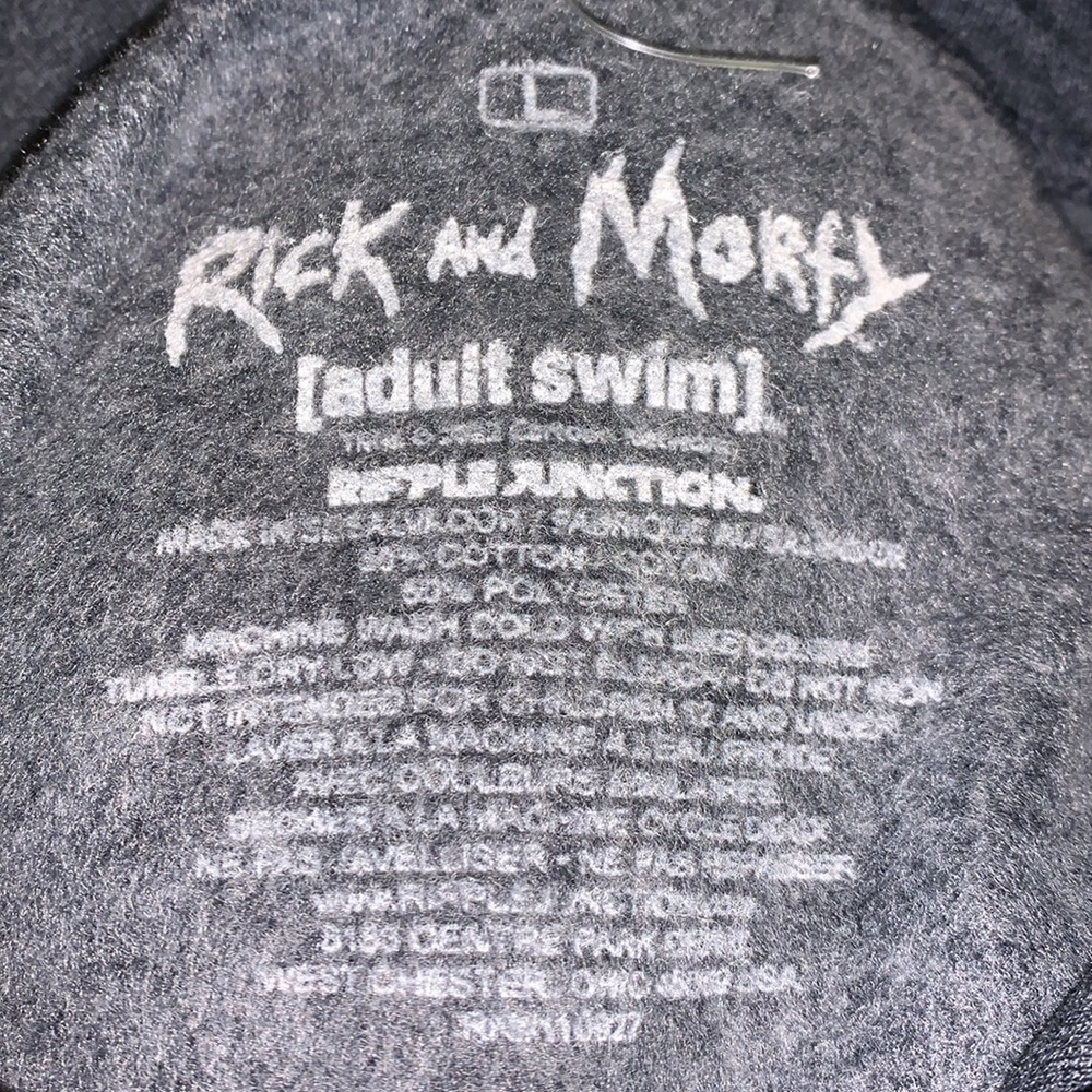 Rick and morty unisex hoody sweatshirt large nwot - Picture 6 of 6